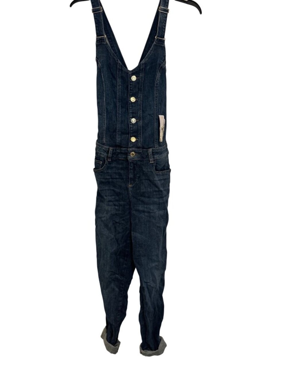 Guess Womens Dark Medium Wash Denim Jumpsuit Size M New